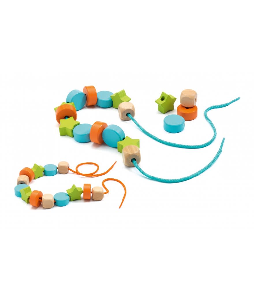 djeco houten kralen filacolor +18m