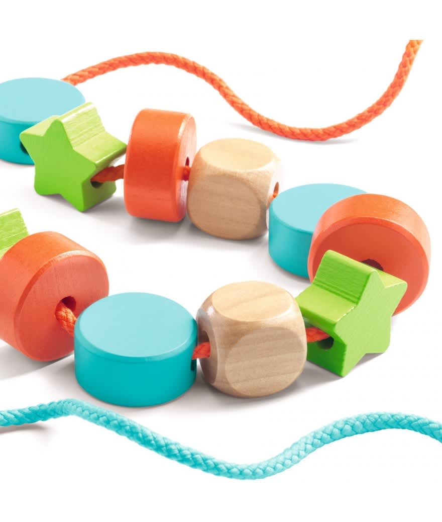 djeco houten kralen filacolor +18m