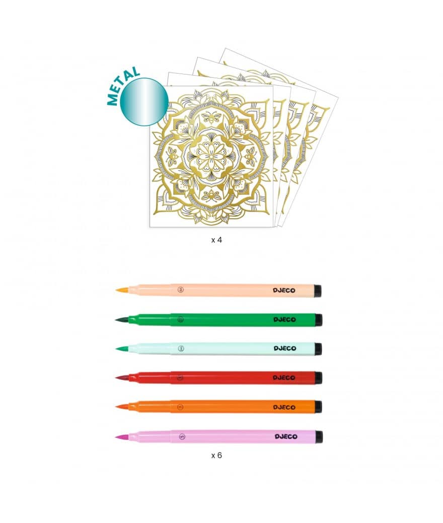 artistic color mandala bloemen