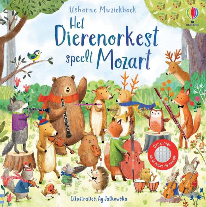 geluidenboek het dierenorkest speelt mozart