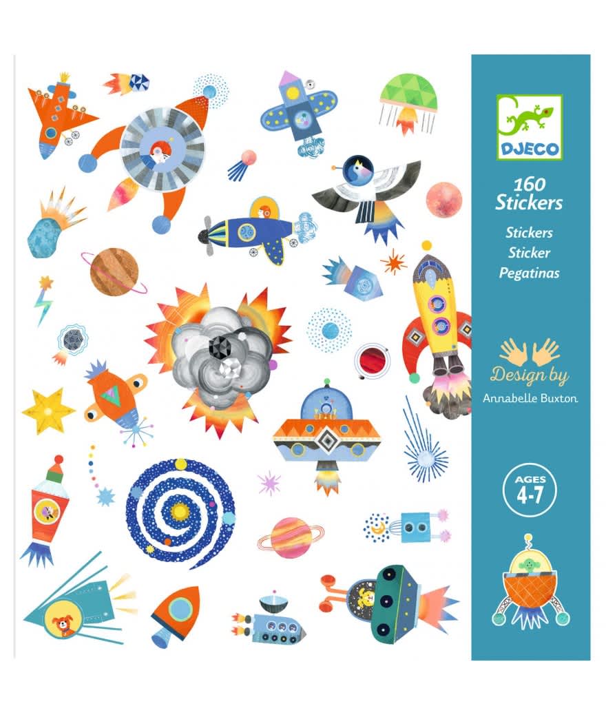 papieren stickers ruimte