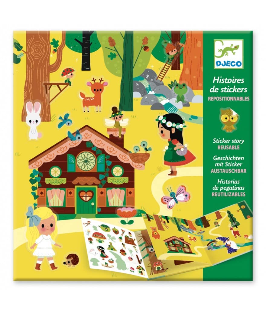 djeco herbruikbaar stickeren het magische bos