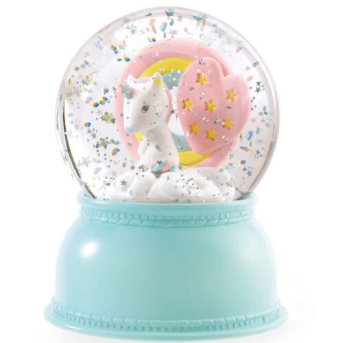 djeco sneeuwbol nachtlampje unicorn