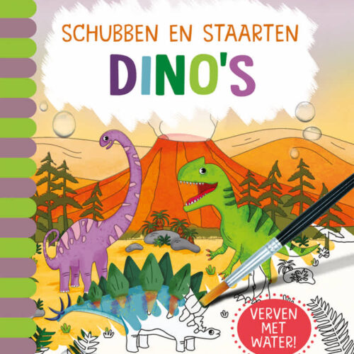 magisch waterkleurboek dino's