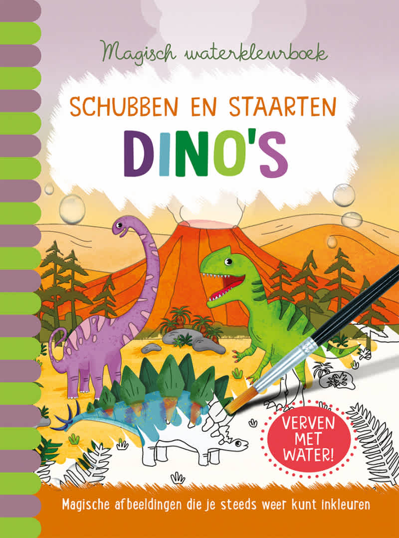 magisch waterkleurboek dino's