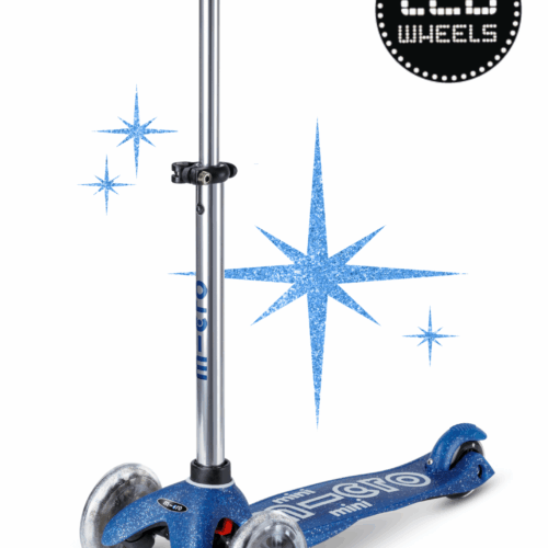 micro mini step deluxe galaxy glitter led blauw