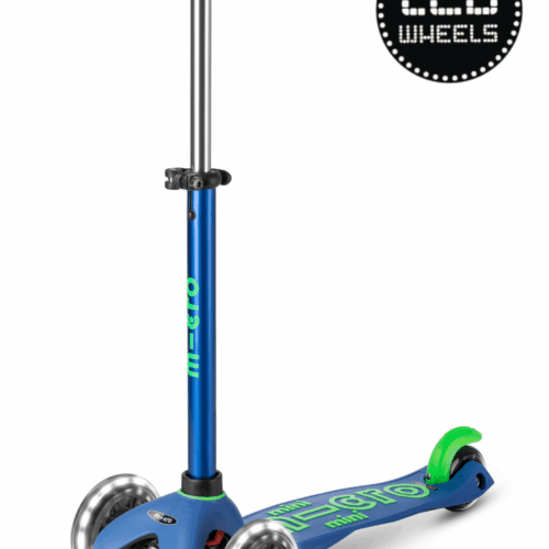 micro mini step deluxe led blauw/groen