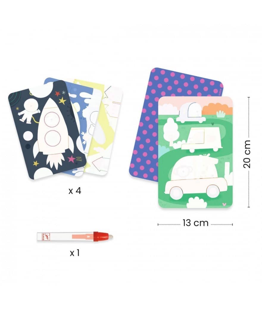 djeco magische kleurplaten onderweg +18m