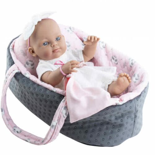 pop minipikolines meisje in reiswieg 32cm