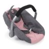 poppenautozitje grijs/lichtroze