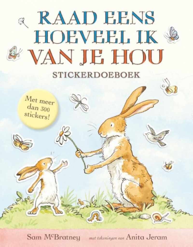 raad eens hoeveel ik van je hou sticker doeboek