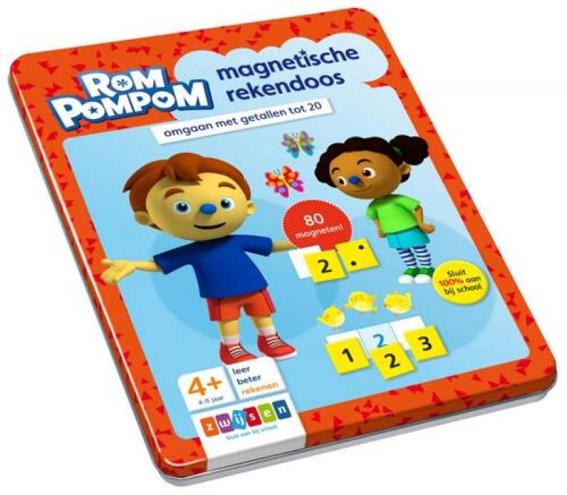 rompompom magnetische rekendoos 4+