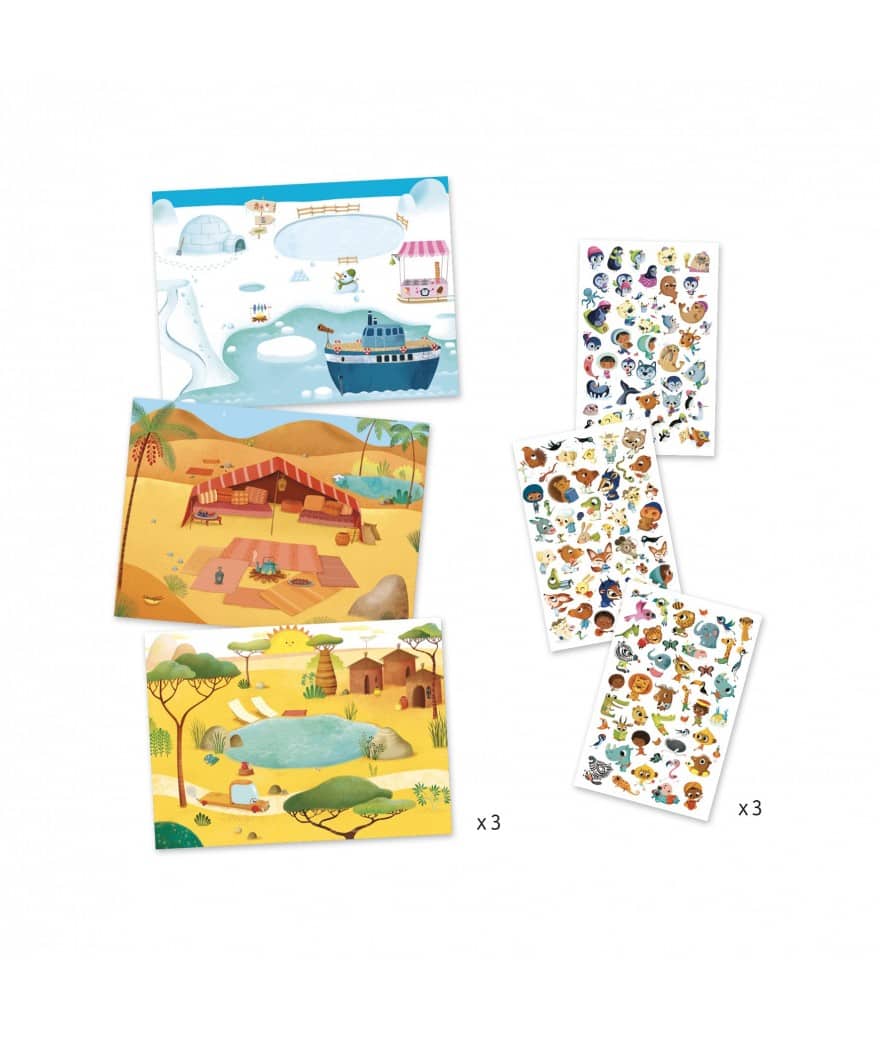 transfer stickers rub on woestijn en noordpool