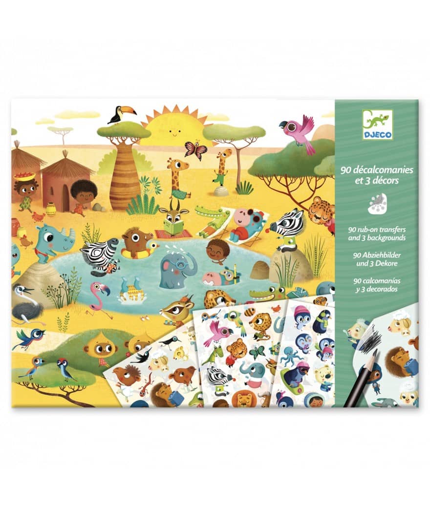 transfer stickers rub on woestijn en noordpool