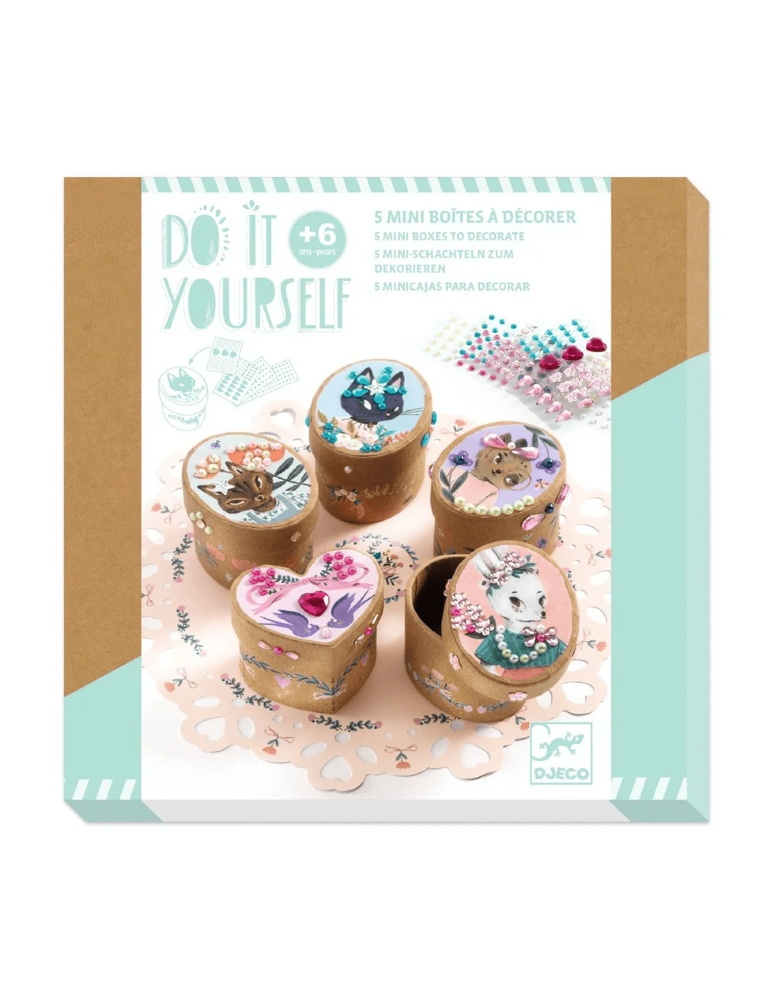 djeco diy mini opbergdoosjes schattig 6+