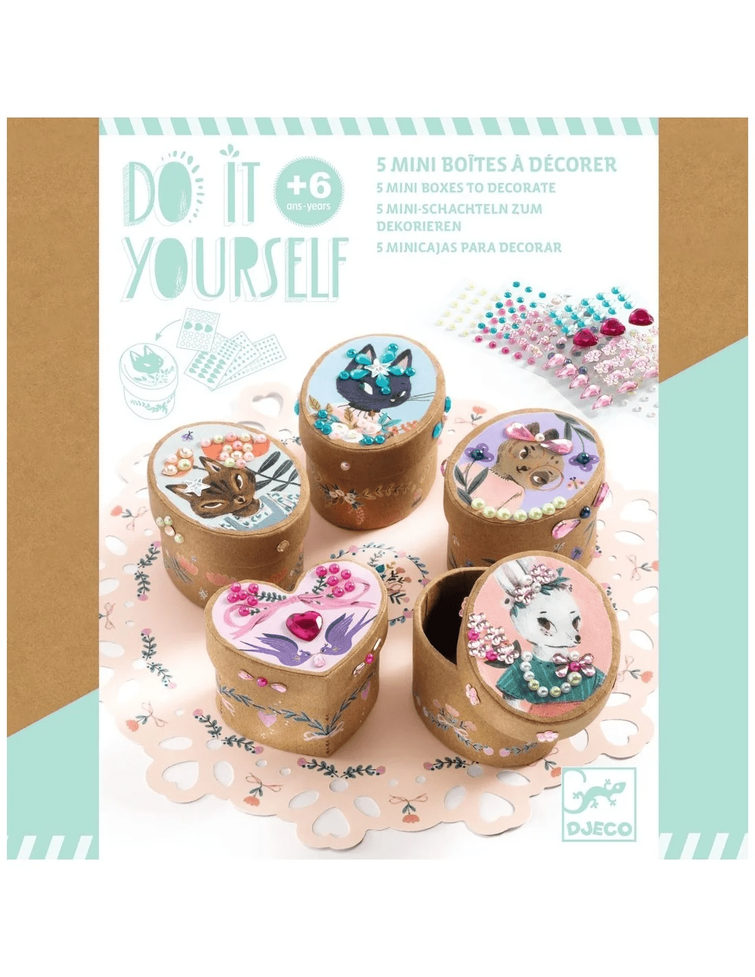 djeco diy mini opbergdoosjes schattig 6+