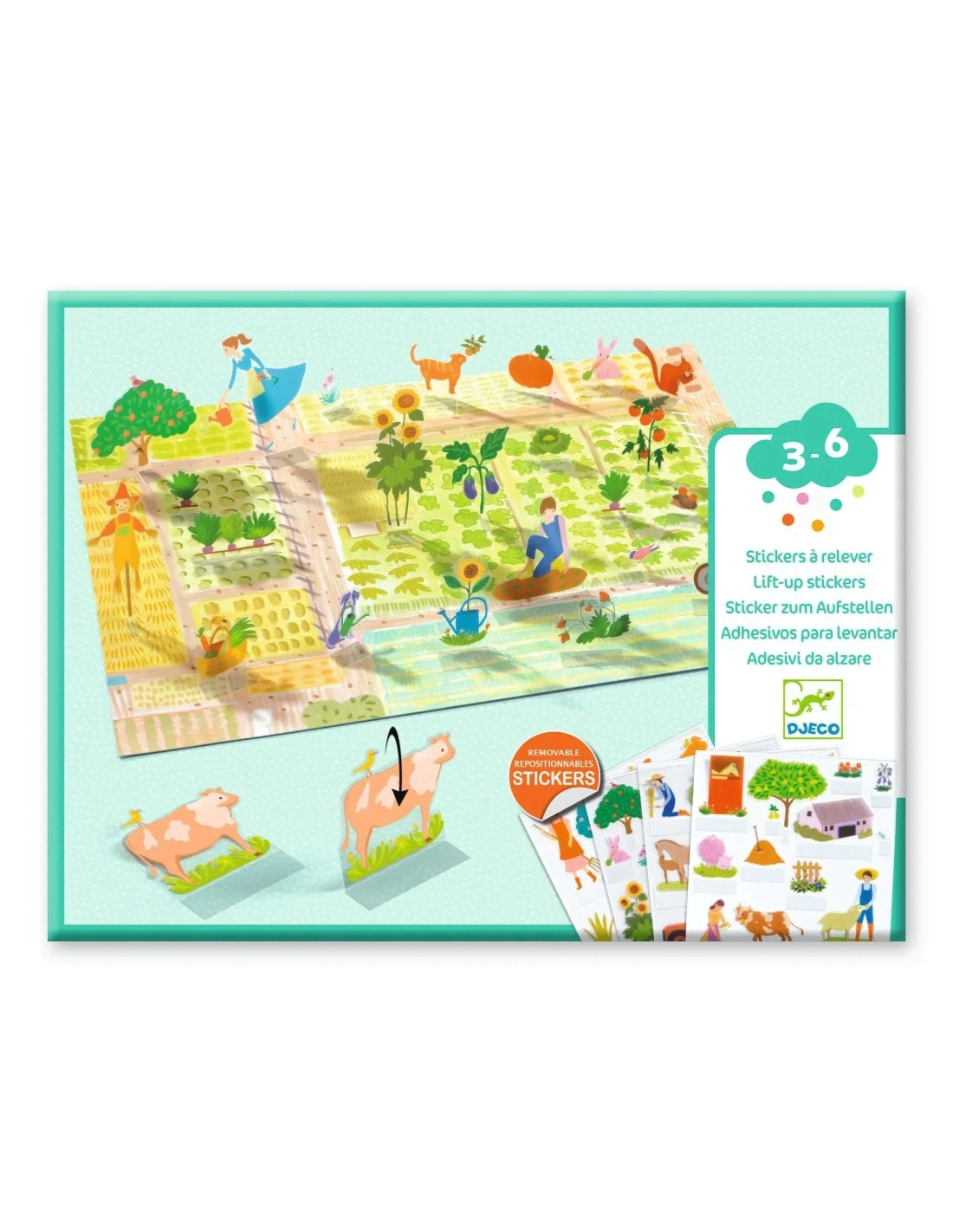 djeco stickers om rechtop te zetten boerderij 3 6 jaar