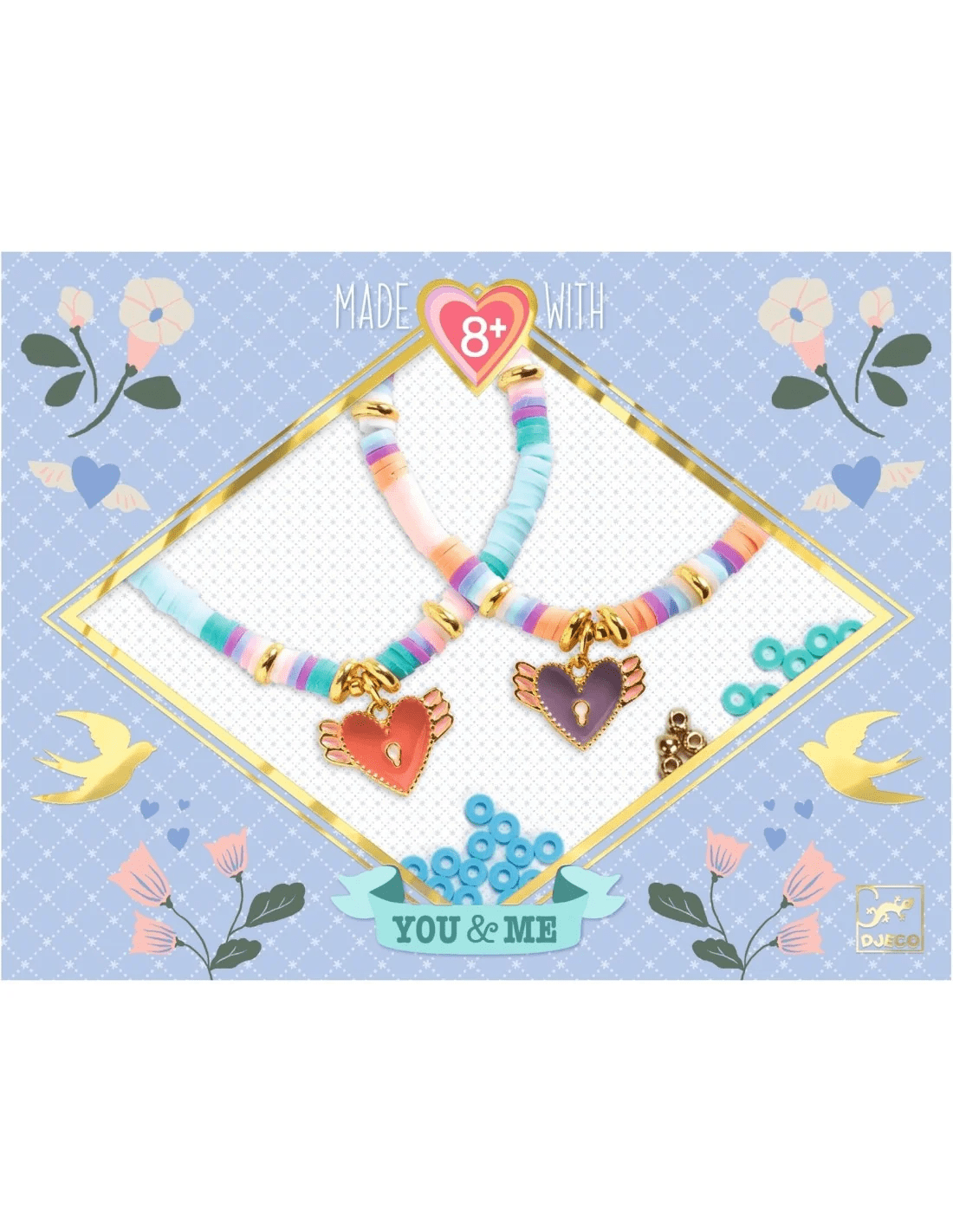 djeco duo jewels heart heishi 8+