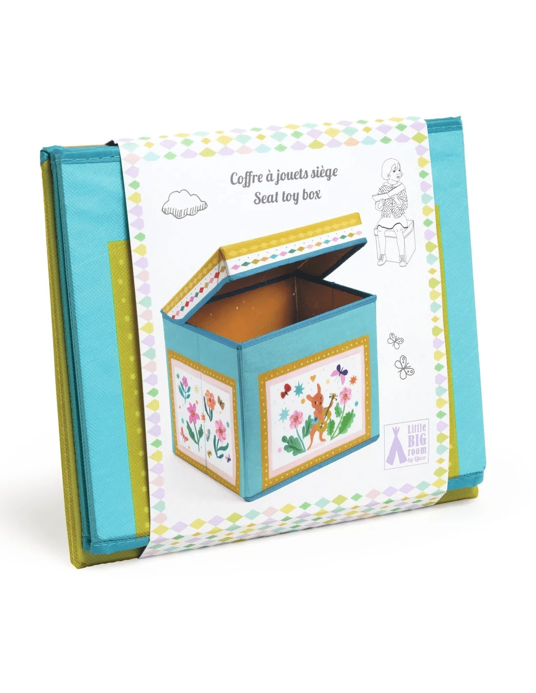 djeco zitje speelgoedkist caravan