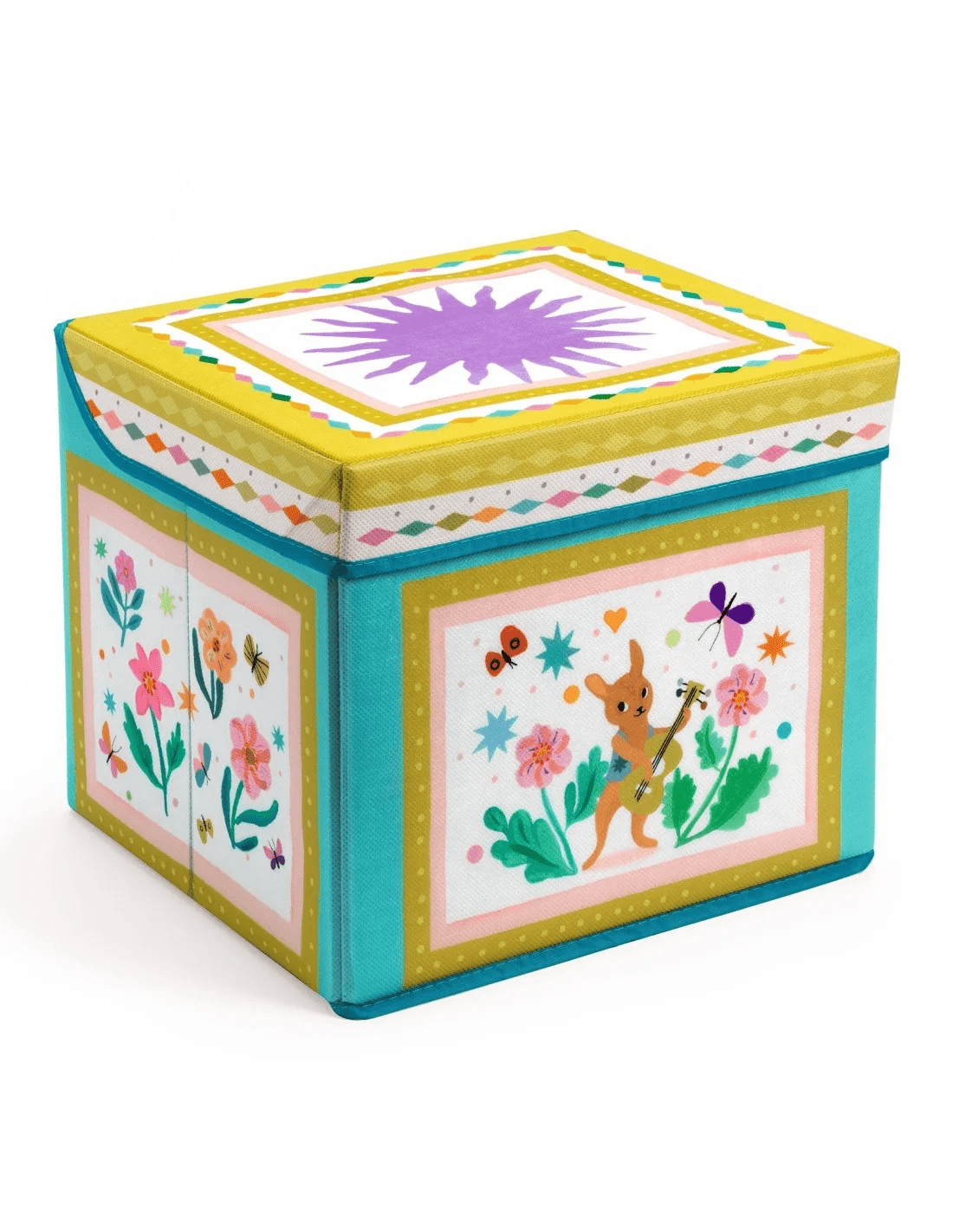 djeco zitje speelgoedkist caravan