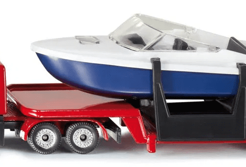 siku dieplader met boot