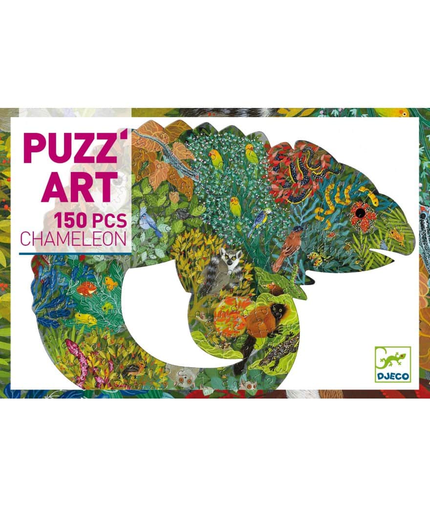 djeco puzzle art chameleon 150 pcs