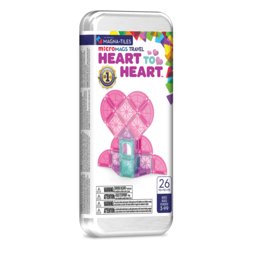 magna tiles micro mags travel set heart to heart 26 piece