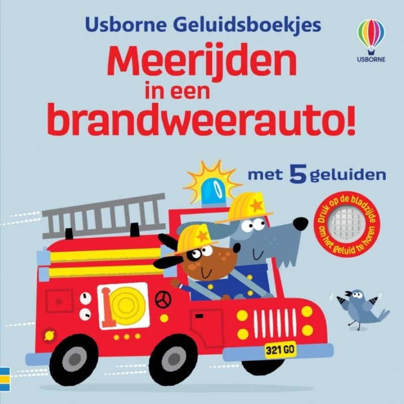 geluidenboekje meerijden in een brandweerauto!
