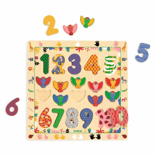 djeco houten legpuzzel 1 10 +2