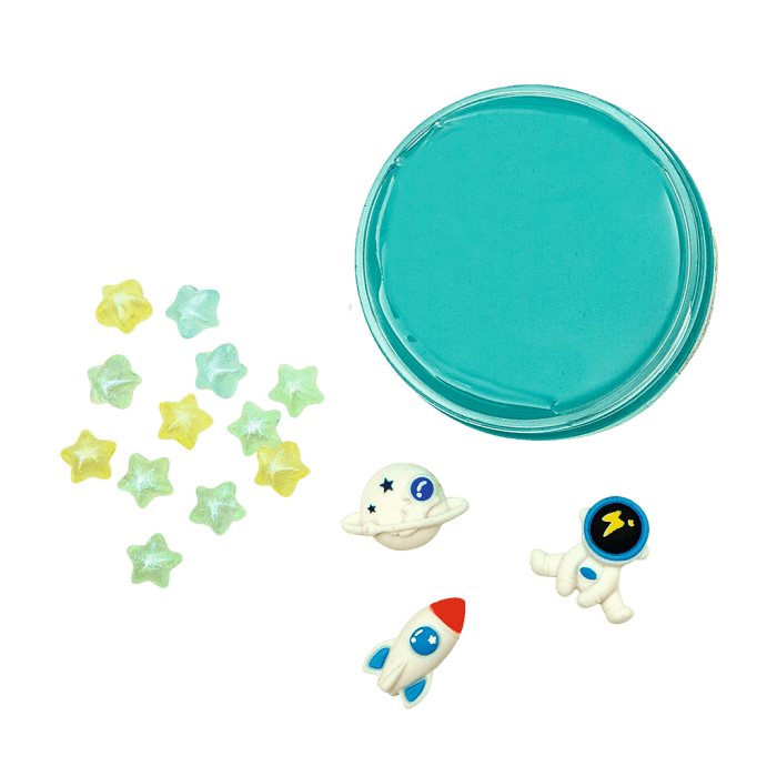 glibber kleislijm met confetti 4 assorti