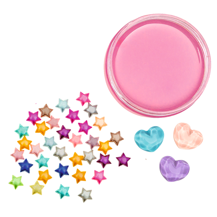 glibber kleislijm met confetti 4 assorti