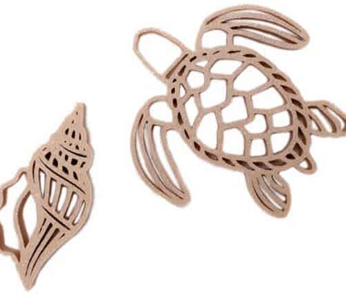 grennn uitstekers schildpad en schelp