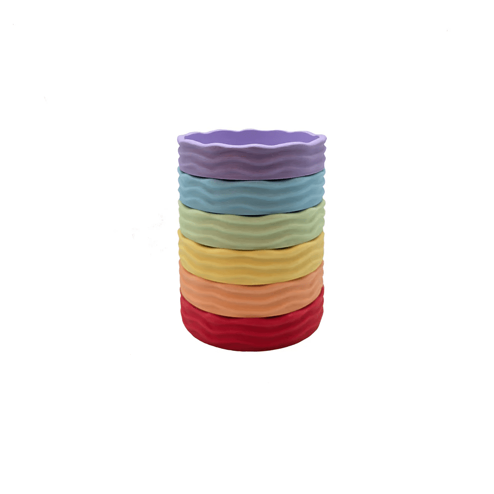 grennn speelbakjes set wave pastel 6st