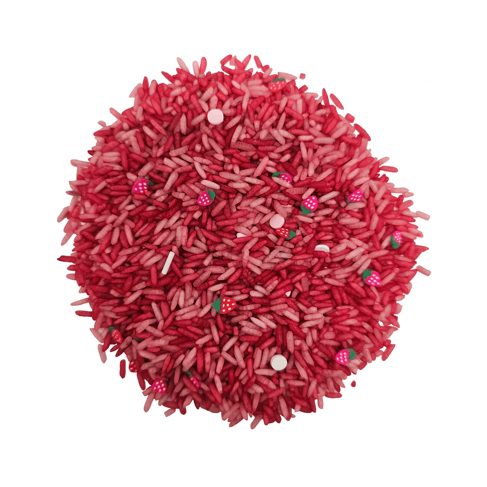 grennn speelrijst aardbeien mix 750gr