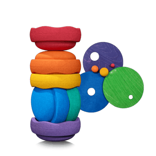 grimms x stapelstein® set rolling discs cool classic