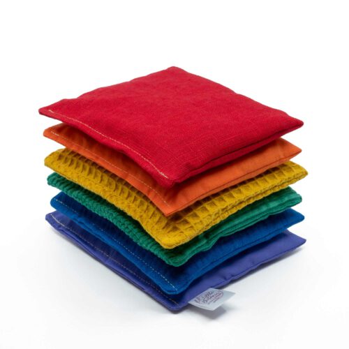sensorische pittenzakjes regenboog 6 stuks