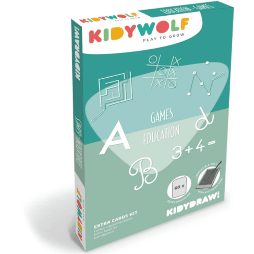 kidywolf kidydraw mini refill extra tekenkaarten 60 spelletjes en onderwijs