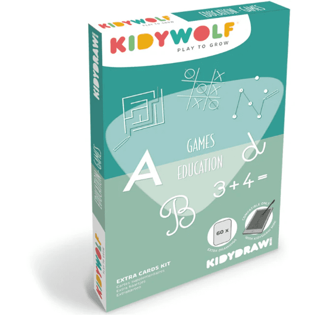 kidywolf kidydraw mini refill extra tekenkaarten 60 spelletjes en onderwijs
