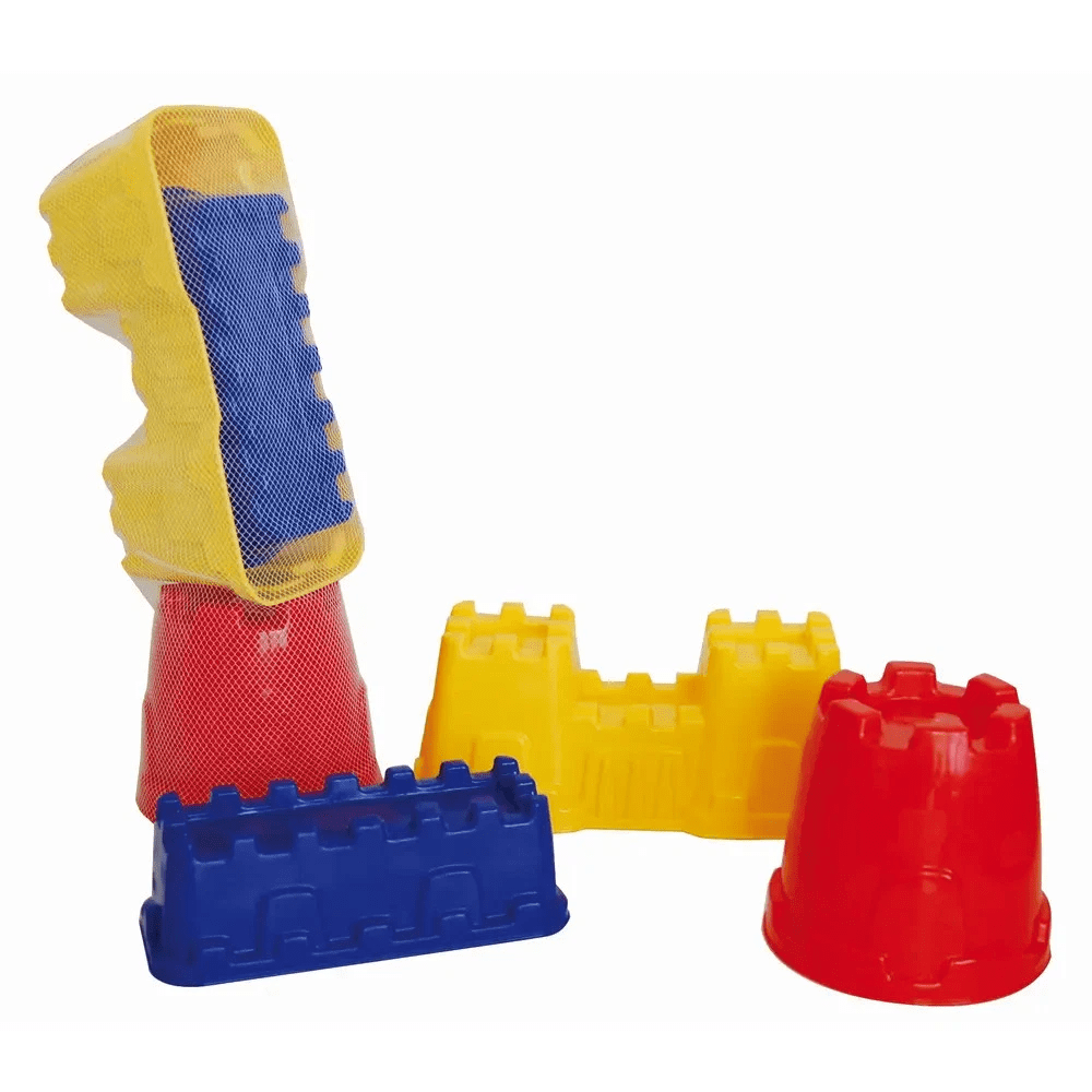 kasteel zandvormen in net (3 delig)