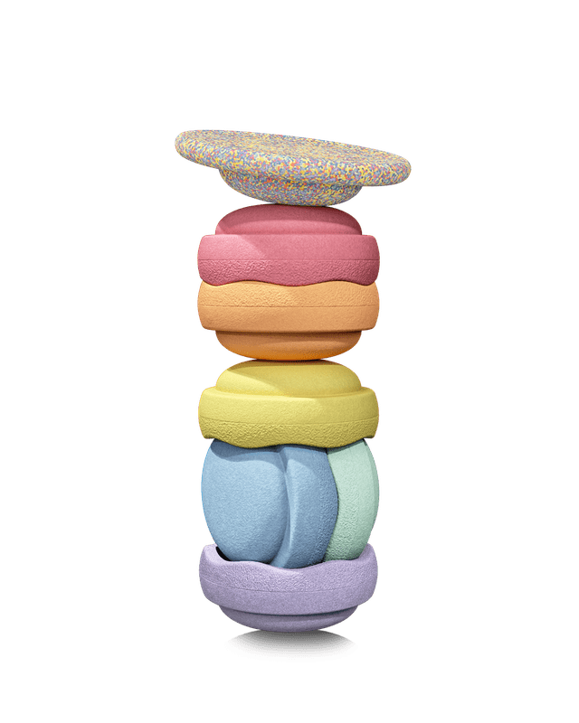 stapelstein® | super confetti rainbow set | pastel set 6+1