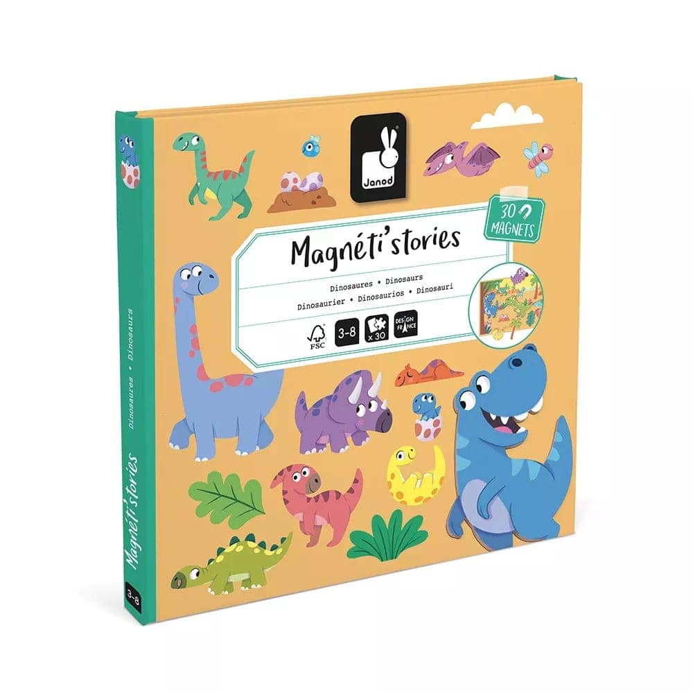janod – magnetibook – dinosaurus