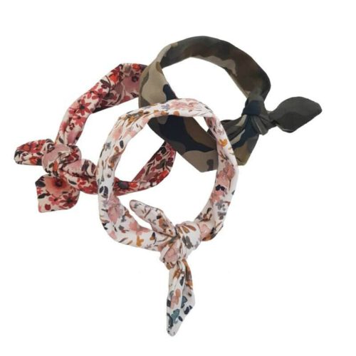 poppenhaarband met knoop 3 assorti