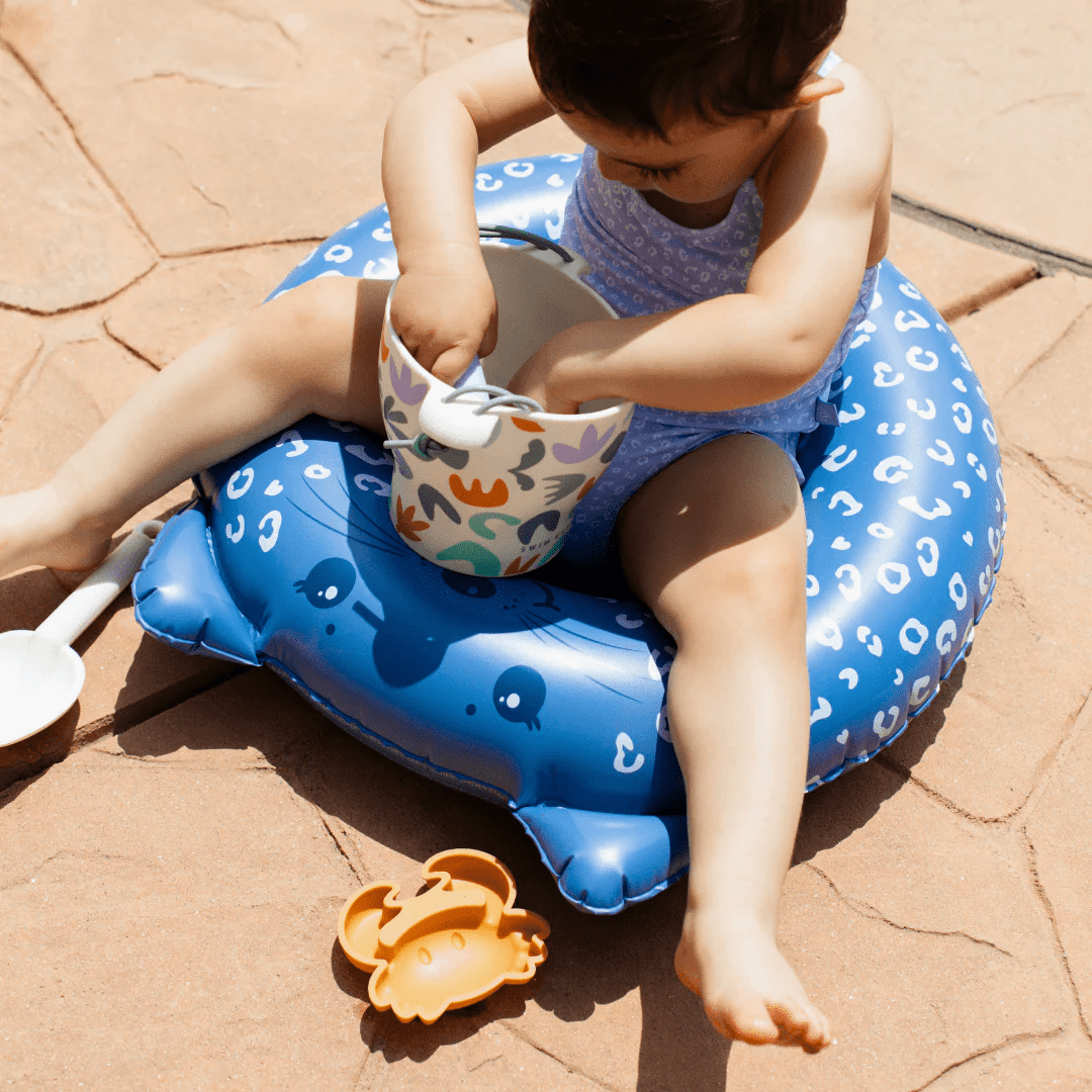 se dier zwemband blauw panterprint Ø 55 cm