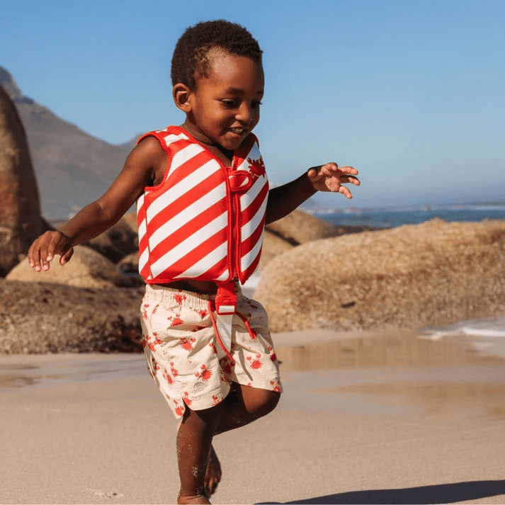 oh crab rood/wit gestreept zwemvest 2 3 jaar