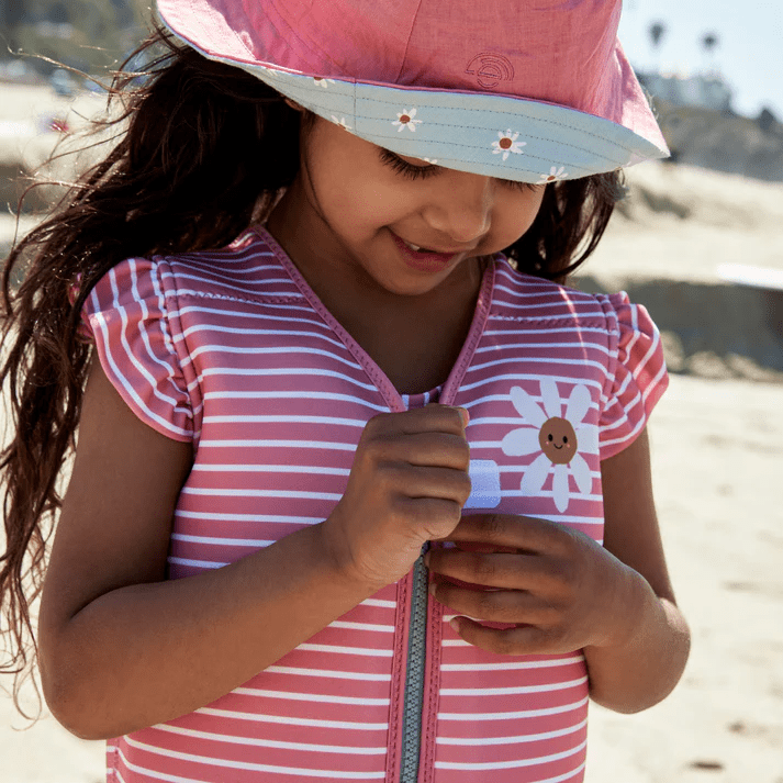 daisy flower rood/wit gestreept zwemvest 2 3 jaar