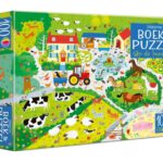 usborne boek & puzzel op de boerderij