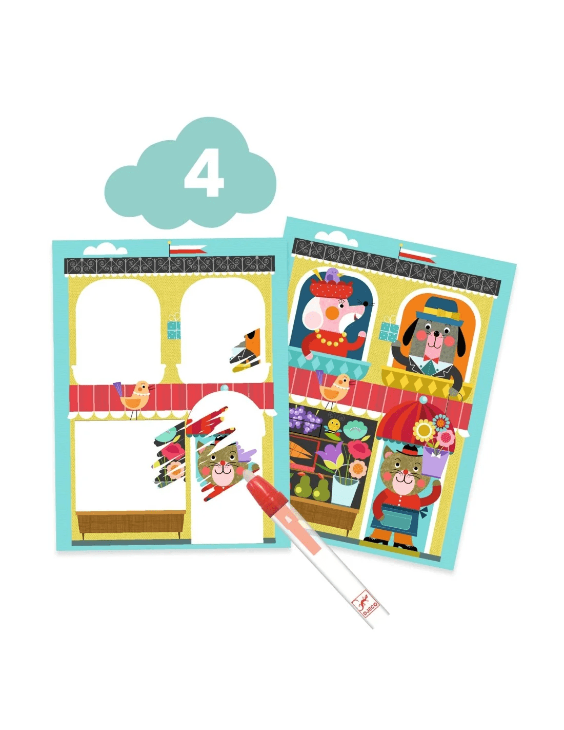 djeco knutseldoos de poes en zijn vriendjes +18m