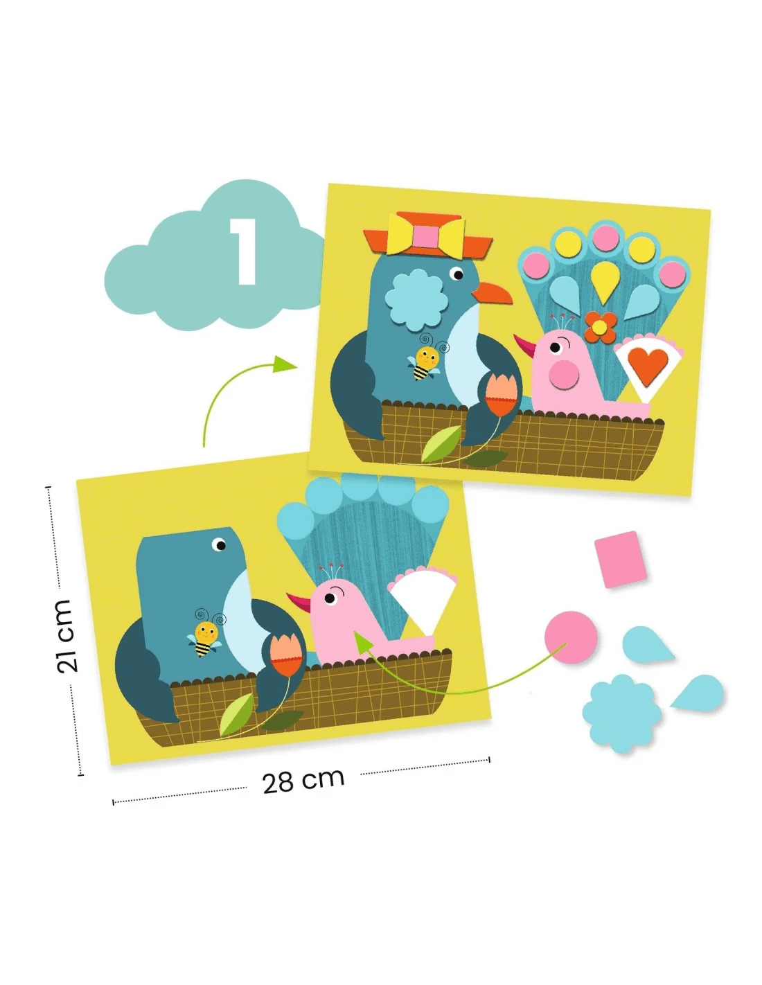 djeco knutseldoos de poes en zijn vriendjes +18m