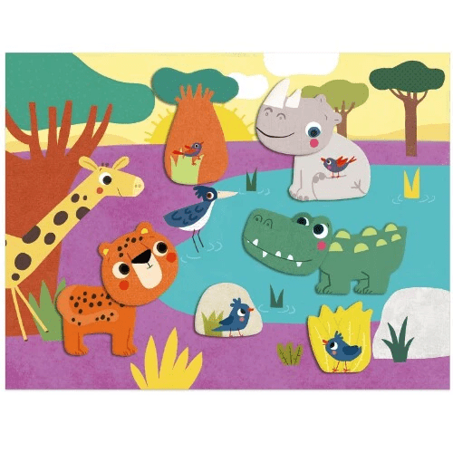 djeco knutselset collage dierenvrienden