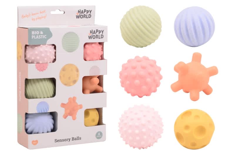 happy world sensory balls bio plastic 6 st.